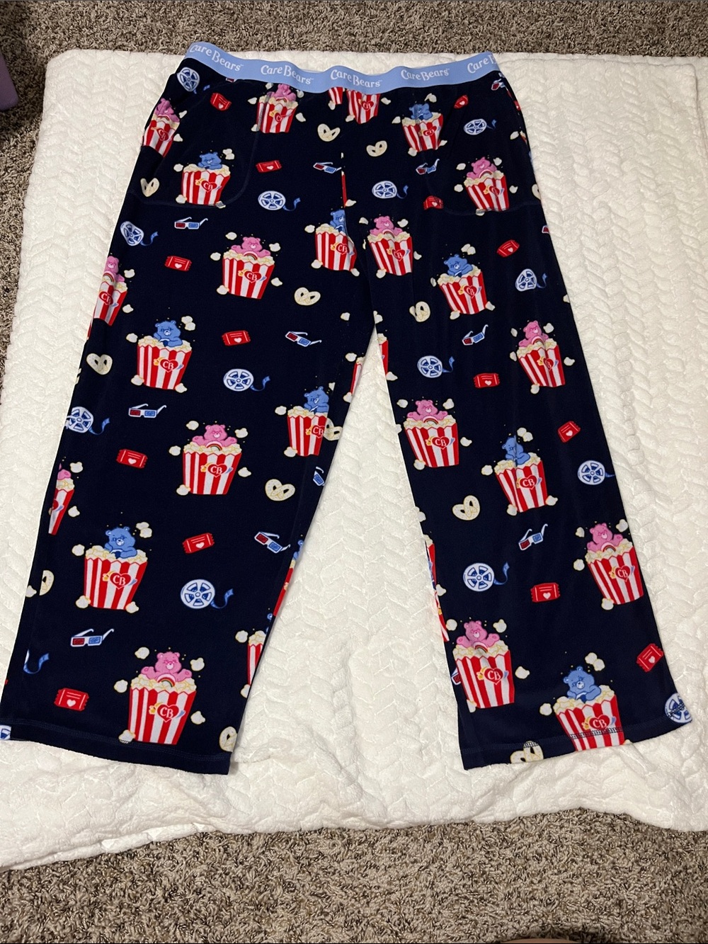 Care Bears Navy Popcorn Print Pajama Pants